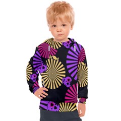 Seamless Halloween Day Of The Dead Kids  Hooded Pullover by danenraven