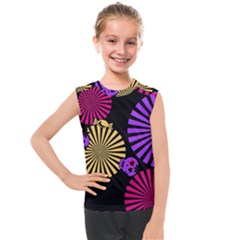 Seamless Halloween Day Of The Dead Kids  Mesh Tank Top by danenraven