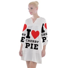 I Love Cherry Pie Open Neck Shift Dress by ilovewhateva