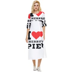 I Love Cherry Pie Double Cuff Midi Dress by ilovewhateva