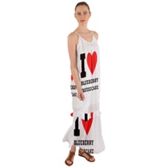 I Love Blueberry Cheesecake  Cami Maxi Ruffle Chiffon Dress by ilovewhateva