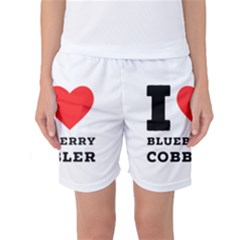 I Love Blueberry Cobbler Women s Basketball Shorts by ilovewhateva