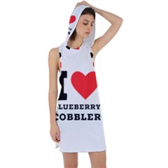 I Love Blueberry Cobbler Racer Back Hoodie Dress by ilovewhateva