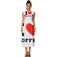 I Love Toffee Sleeveless Round Neck Midi Dress by ilovewhateva