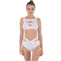 Spaceship Pattern Star Bandaged Up Bikini Set  View1