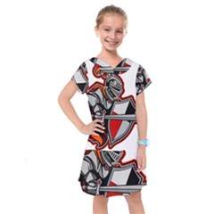 Knight Shield Sword Shield Fictional Character Kids  Drop Waist Dress by danenraven