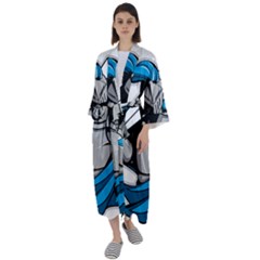 Sword Knight Fictional Character Legionary Warrior Maxi Satin Kimono by danenraven