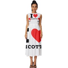 I Love Ricotta Sleeveless Round Neck Midi Dress by ilovewhateva