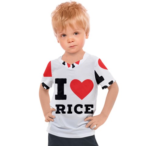 I Love Rice Kids  Sports Tee by ilovewhateva