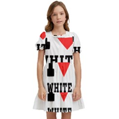 I Love White Wine Kids  Puff Sleeved Dress by ilovewhateva