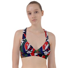 Grateful Dead Pattern Sweetheart Sports Bra by Mog4mog4