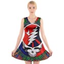 Grateful Dead Pattern V-Neck Sleeveless Dress View1