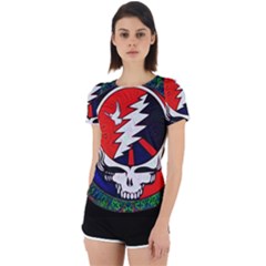 Grateful Dead Pattern Back Cut Out Sport Tee by Mog4mog4