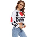 I love red wine Women s Lightweight Cropped Hoodie View3