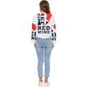 I love red wine Women s Lightweight Cropped Hoodie View4