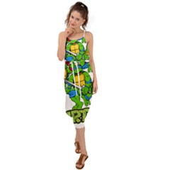 Teenage Mutant Ninja Turtles Waist Tie Cover Up Chiffon Dress by Mog4mog4