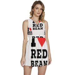 I Love Red Bean Sleeveless High Waist Mini Dress by ilovewhateva