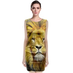 Lion Lioness Wildlife Hunter Classic Sleeveless Midi Dress by Mog4mog4