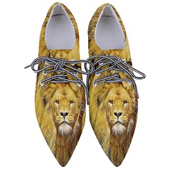 Lion Lioness Wildlife Hunter Pointed Oxford Shoes by Mog4mog4