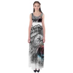 Lion King Head Empire Waist Maxi Dress by Mog4mog4