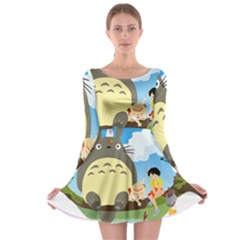 My Neighbor Totoro Totoro Long Sleeve Skater Dress by Mog4mog4