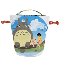 My Neighbor Totoro Totoro Drawstring Bucket Bag by Mog4mog4