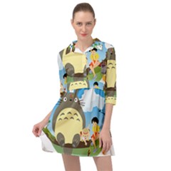 My Neighbor Totoro Totoro Mini Skater Shirt Dress by Mog4mog4