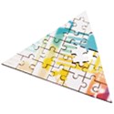 Silhouette Cityscape Building Icon Color City Wooden Puzzle Triangle View2