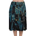 Hogwarts Castle Van Gogh Velvet Flared Midi Skirt View1