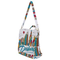 Burj Khalifa Skyline Clip Art Drawing Comic World Crossbody Backpack by Mog4mog4