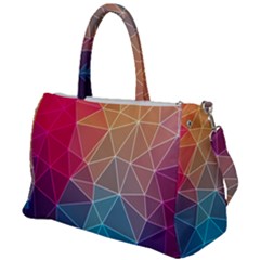 Multicolored Geometric Origami Idea Pattern Duffel Travel Bag by Bakwanart