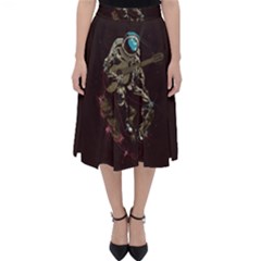 Astronaut Playing Guitar Parody Classic Midi Skirt by Bakwanart