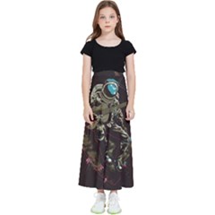 Astronaut Playing Guitar Parody Kids  Flared Maxi Skirt by Bakwanart