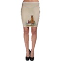 Tiger Sitting Beside Boy Painting Parody Cartoon Bodycon Skirt View1