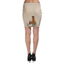 Tiger Sitting Beside Boy Painting Parody Cartoon Bodycon Skirt View2