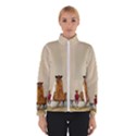 Tiger Sitting Beside Boy Painting Parody Cartoon Women s Bomber Jacket View1