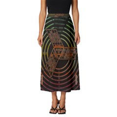 Black And Green Area Rug Neon Genesis Evangelion Computer Communication Classic Midi Chiffon Skirt by Bakwanart