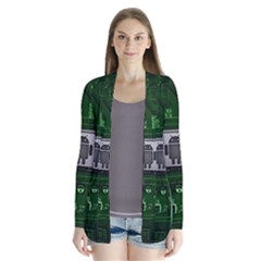 Technology Computer Chip Electronics Industry Circuit Board Drape Collar Cardigan by Bakwanart