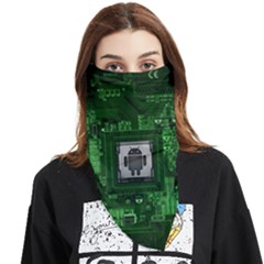 Technology Computer Chip Electronics Industry Circuit Board Face Covering Bandana (triangle) by Bakwanart