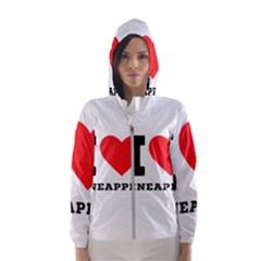 I Love Pineapple Women s Hooded Windbreaker by ilovewhateva