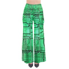 Green Circuit Board Computer So Vintage Palazzo Pants by Bakwanart