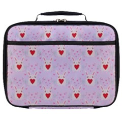 Easter Easter Bunny Hearts Seamless Tile Cute Full Print Lunch Bag by 99art