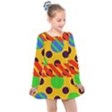 Background Graphic Beautiful Wallpaper Kids  Long Sleeve Dress View1