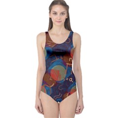 Background Graphic Beautiful One Piece Swimsuit by 99art