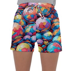 Pattern Seamless Balls Colorful Rainbow Colors Sleepwear Shorts by 99art