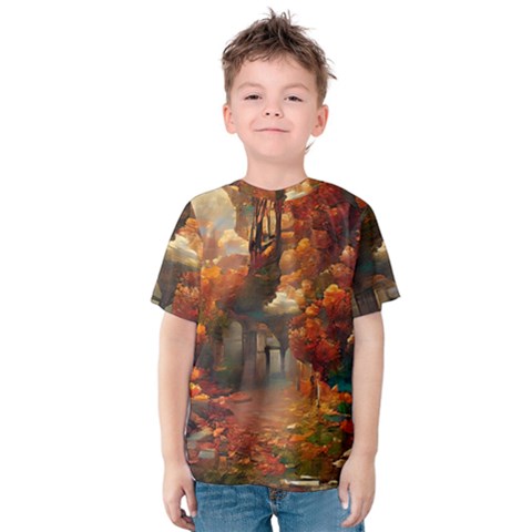 Collage Art Ai Wow Awesome Kids  Cotton Tee by 99art