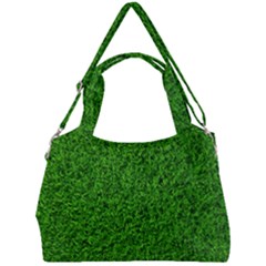 Green Grass Texture Summer Double Compartment Shoulder Bag by 99art