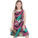 Doodle Colorful Music Doodles Kids  Skater Dress View1