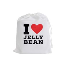 I Love Jelly Bean Drawstring Pouch (large) by ilovewhateva