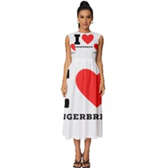 I Love Gingerbread Sleeveless Round Neck Midi Dress by ilovewhateva